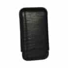MARTIN WESS - Lizard Black 3 Robustos (591), δερμάτινη θήκη για πούρα, μαύρη