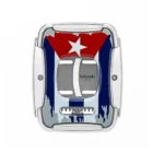 LUBINSKI - Πουροκόπτης Γκιλοτίνα Μεταλλικός Cuban Flag 64 ring με θήκη (30031-CR)