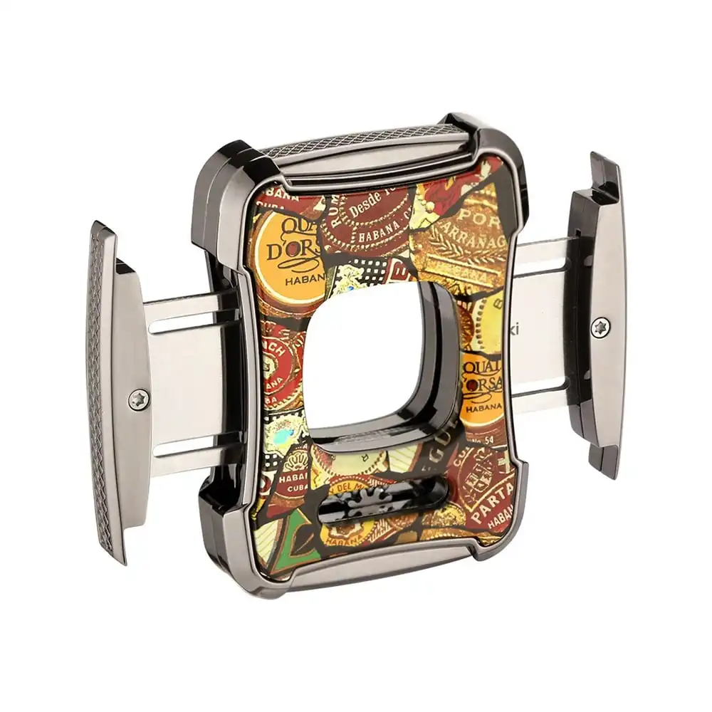 LUBINSKI - Πουροκόπτης Γκιλοτίνα Μεταλλικός Cuban Brands 64 ring με θήκη (30031-GM)