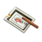 LUBINSKI - Κεραμικό Σταχτοδοχείο για 2 πούρα με Σχέδιο (20016-ID)