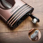 LUBINSKI - Μπρονζέ V-Cut Πουροκόφτης με Punch και Βάση Πούρου (30029-BN)