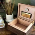 ADORINI - Υγραντήρας Verona Deluxe για 50 Πούρα, ξύλινος, καφέ
