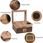 CIGAROL - Υγραντήρας Καφέ Mατ Για 30 Πούρα (1610), ξύλινος