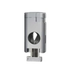 CIGAROL – Τριπλός Jet Αναπτήρας Ασημί με Κόφτη V-Cut (310091)