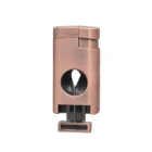 CIGAROL – Τριπλός Jet Αναπτήρας Μπρονζέ με Κόφτη V-Cut (310092) με ανοιχτό v-cut