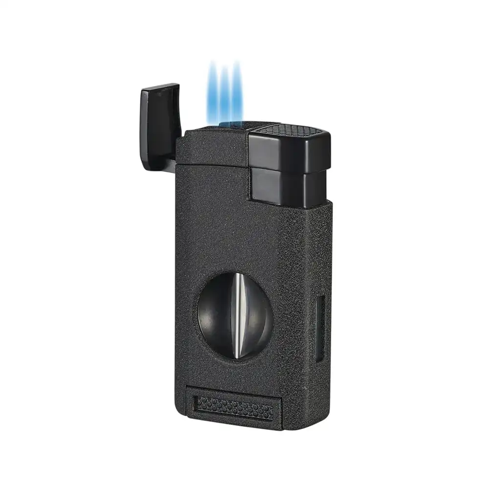 CIGAROL – Τριπλός Jet Αναπτήρας Μαύρος με Κόφτη V-Cut (310093)