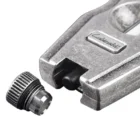 LUBINSKI - Ασημί V-Cut Πουροκόφτης με Punch και Βάση Πούρου (30011-AS)