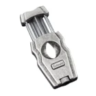 LUBINSKI - Ασημί V-Cut Πουροκόφτης με Punch και Βάση Πούρου (30011-AS)