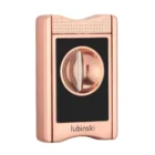 LUBINSKI - Rose Gold V-Cut Πουροκόφτης & Βάση Πούρου (30022-GD)