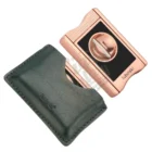 LUBINSKI - Rose Gold V-Cut Πουροκόφτης & Βάση Πούρου (30022-GD)