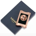 LUBINSKI - Rose Gold V-Cut Πουροκόφτης & Βάση Πούρου (30022-GD)