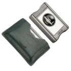 LUBINSKI - Gunmetal V-Cut Πουροκόφτης & Βάση Πούρου (30022-GM)