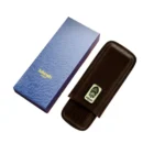 LUBINSKI - Κροκό Θήκη για 2 Πούρα Πορτοκαλί Ring 58 (50019-OR)