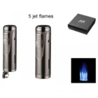 WINJET – Πενταπλός Jet Gunmetal Αναπτήρας με Punch (221033)