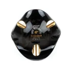 HABANOS - Cohiba 55th Anniversary Σταχτοδοχείο Πορσελάνης για 3 Πούρα (IB001), μαύρο, χρυσές λεπτομέρειες, σήμα Cohiba