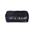 ANGELO - Μαύρη Διπλή Θήκη Πίπας από PU Leather (832130)