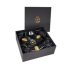 HABANOS - Cohiba 55th Anniversary Σταχτοδοχείο Πορσελάνης για 3 Πούρα (IB001), μαύρο, χρυσές λεπτομέρειες, σήμα Cohiba, σε κουτί συσκευασίας