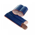 LUBINSKI - Δερμάτινη Θήκη για 2 Πούρα σε Μπλε Χρώμα - Δαχτυλίδι 60 (MB1332BL)