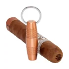 XIKAR - Bullet Cigar Punch Bronze 10mm (XI-010BZ), πουροκόφτης μεταλλικός, μπρονζέ, με κρίκο μπρελόκ, μαζί με πούρο