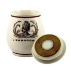 SAVINELLI - Κεραμικό Βάζο Καπνού Πίπας Antico Indian (V1005), λευκό