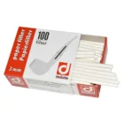 DENICOTEA - Χάρτινα Φίλτρα για Πίπα Καπνού 3mm (100τμχ), συσκευασία ανοιχτή με φιλτράκια έξω