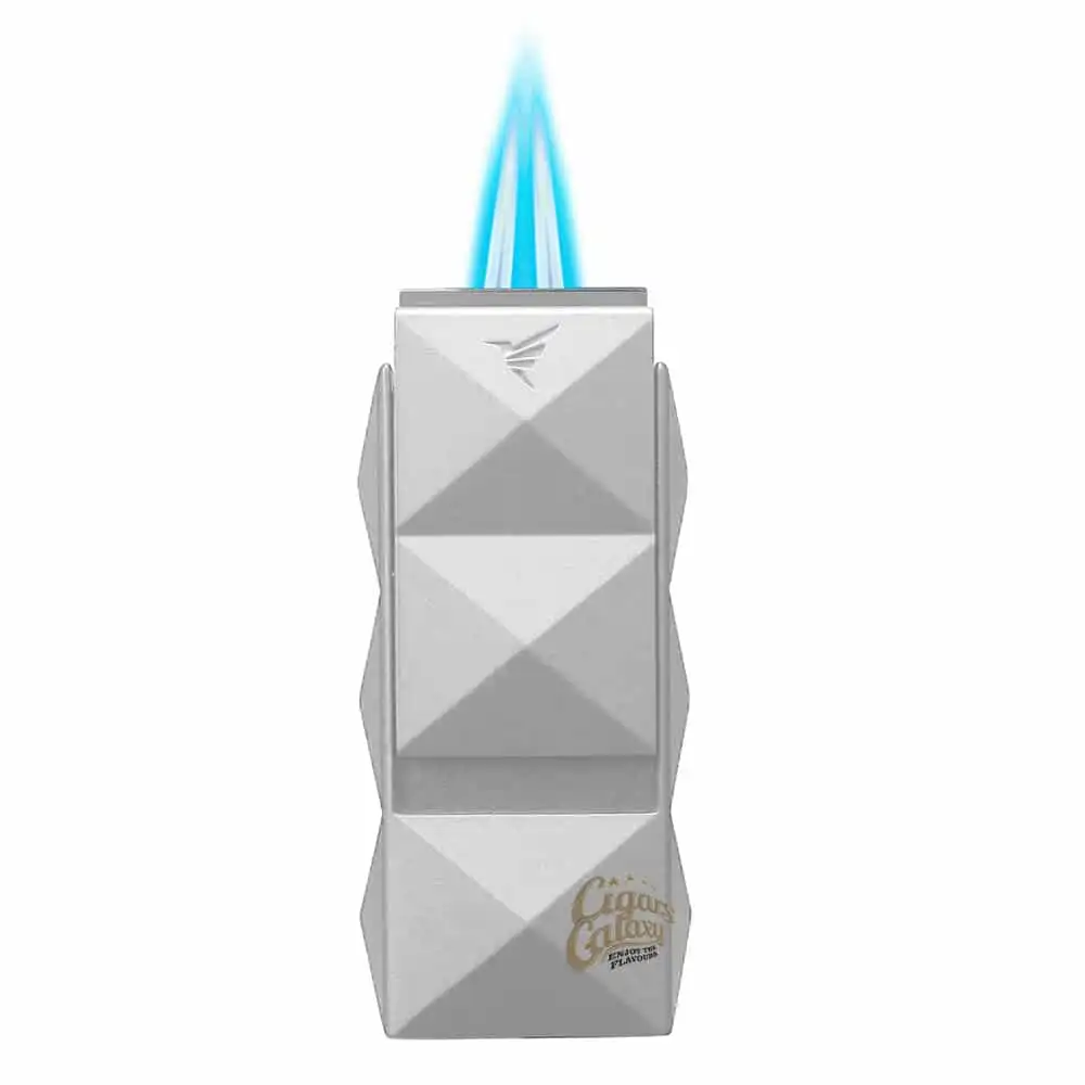 COLIBRI - Quasar II Αναπτήρας Διπλός Jet Ασημί Με Punch (LI750T1), αντιανεμικός