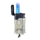 SILVER MATCH - Triple Jet Flame Αναπτήρας με Punch (40674374), αντιανεμικός, αναμμένος με τριπλή φλόγα και πουροκόπτη