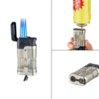 SILVER MATCH - Triple Jet Flame Αναπτήρας με Punch (40674374), αντιανεμικός, αναμμένος με τριπλή φλόγα και πουροκόπτη