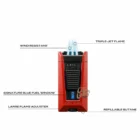 COLIBRI - Stealth Triple Jet Αναπτήρας Κόκκινος (LI900T22), αντιανεμικός, αναμμένος με τριπλή φλόγα