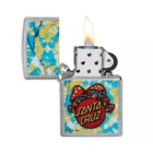 ZIPPO - Santa Cruz Artist Αναπτήρας (1021), μεταλλικός, με μπλε-κίτρινο σχέδιο με μανιτάρια, αναμμένος