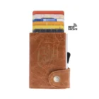 C-SECURE - Δερμάτινο Πορτοφόλι Cognac με Προστασία RFID (WCH001-2008), καφέ