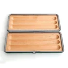 SAVINELLI - Πράσινη Δερμάτινη Πουροθήκη 3 Πούρων (Τ567ΒΚ), ξύλινη