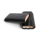 SAVINELLI - Μαύρη Δερμάτινη Πουροθήκη 3 Πούρων (Τ569)