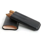 SAVINELLI - Μαύρη Δερμάτινη Πουροθήκη 3 Πούρων (Τ569)