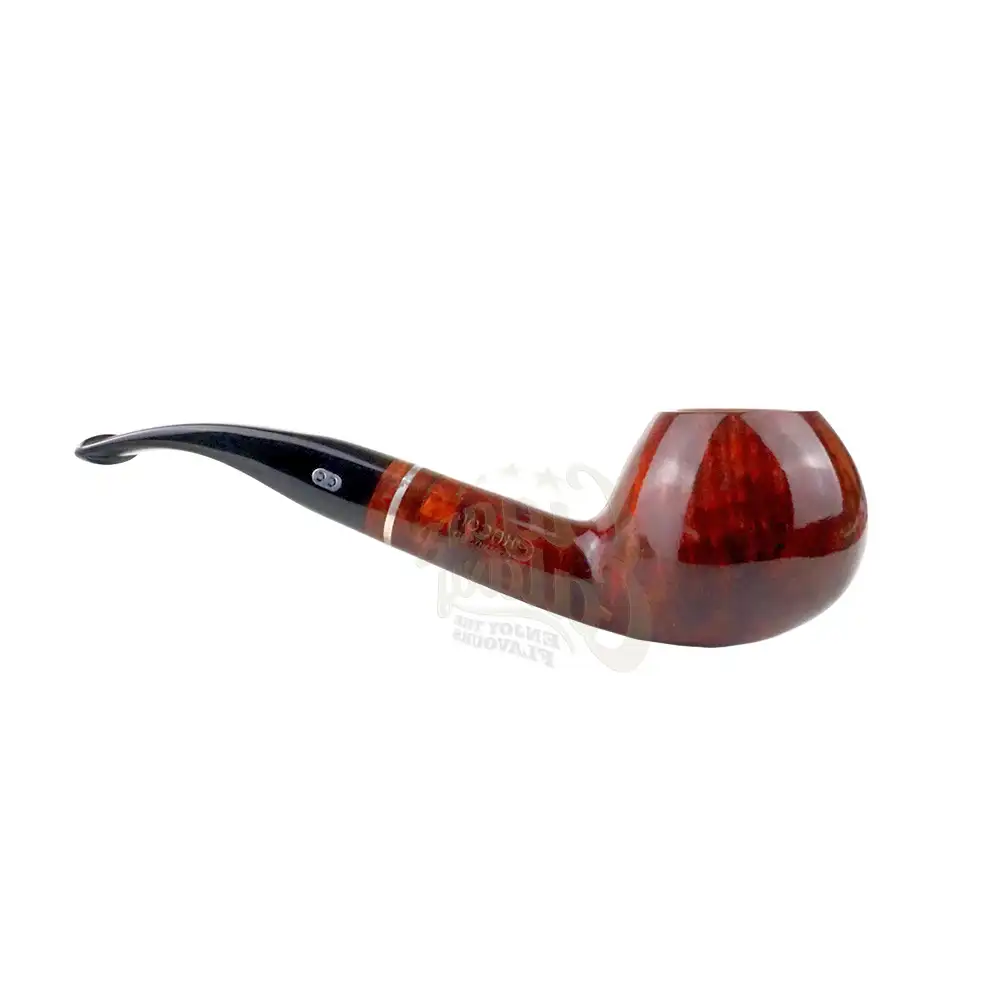 CHACOM - Standard Tomato Ημικαμπυλωτή Glossy Πίπα Καπνού καφέ ξύλινη