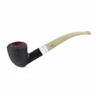 CHACOM - Bienne 95 Πίπα Καπνού, ξύλινη, μαύρη με άσπρο επιστόμιο