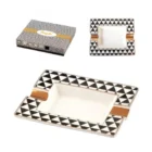 ANGELO - Κεραμικό Σταχτοδοχείο για 2 Πούρα (422006) ασπρόμαυρο