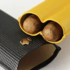 Δερμάτινη Πουροθήκη Ring 56 (1205-COH), μαύρη-κίτρινη