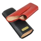 HABANOS - Partagas Κόκκινη - Μαύρη Δερμάτινη Πουροθήκη για 2 Πούρα (IB060)