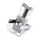 LUBINSKI - Black-Chrome V-Cut Πουροκόφτης & Βάση Πούρου ανοιχτός