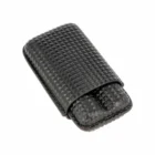 ANGELO - Πουροθήκη Diamond Μαύρη για 2 Πούρα κλειστό