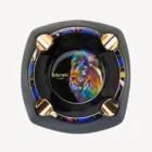 LUBINSKI - Κεραμικό Μαύρο Σταχτοδοχείο για 4 Πούρα