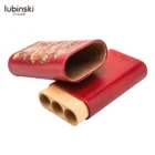 LUBINSKI - Δερμάτινη Θήκη για 3 Πούρα Red Dragon Ring 56 ανοιχτό