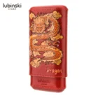 LUBINSKI - Δερμάτινη Θήκη για 3 Πούρα Red Dragon Ring 56 κλειστό στο πλάι