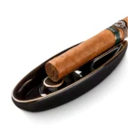 Μαύρο Κεραμικό Σταχτοδοχείο για 1 Πούρο με ένα πούρο