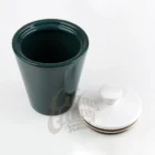 SAVINELLI - Κεραμικό Βάζο Καπνού Πίπας σε Πράσινο-Άσπρο Χρώμα με ανοιχτό καπάκι