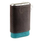 MARVEL - Πουροθήκη Δερμάτινη Brown-Blue Carbon Look με Κέδρο κλειστή