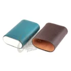 MARVEL - Πουροθήκη Δερμάτινη Brown-Blue Carbon Look με Κέδρο ανοιχτή