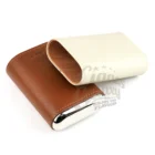 MARVEL - Πουροθήκη Δερμάτινη Brown-Cream με Κέδρο ανοιχτή