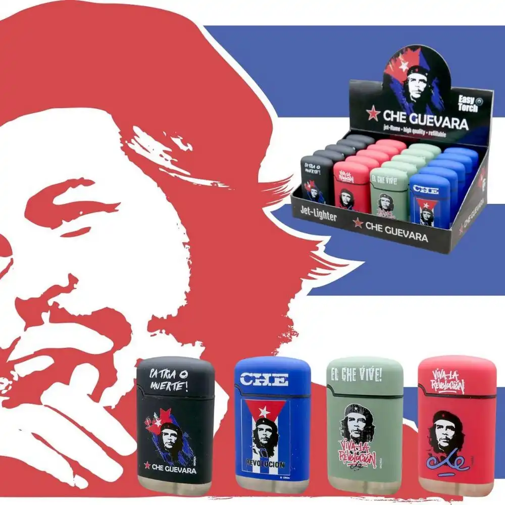 EASY TORCH - Che Guevara Jet Αναπτήρας σε 4 διαφορετικά χρώματα και σχέδια, μαύρο, μπλε, πράσινο και κόκκινο